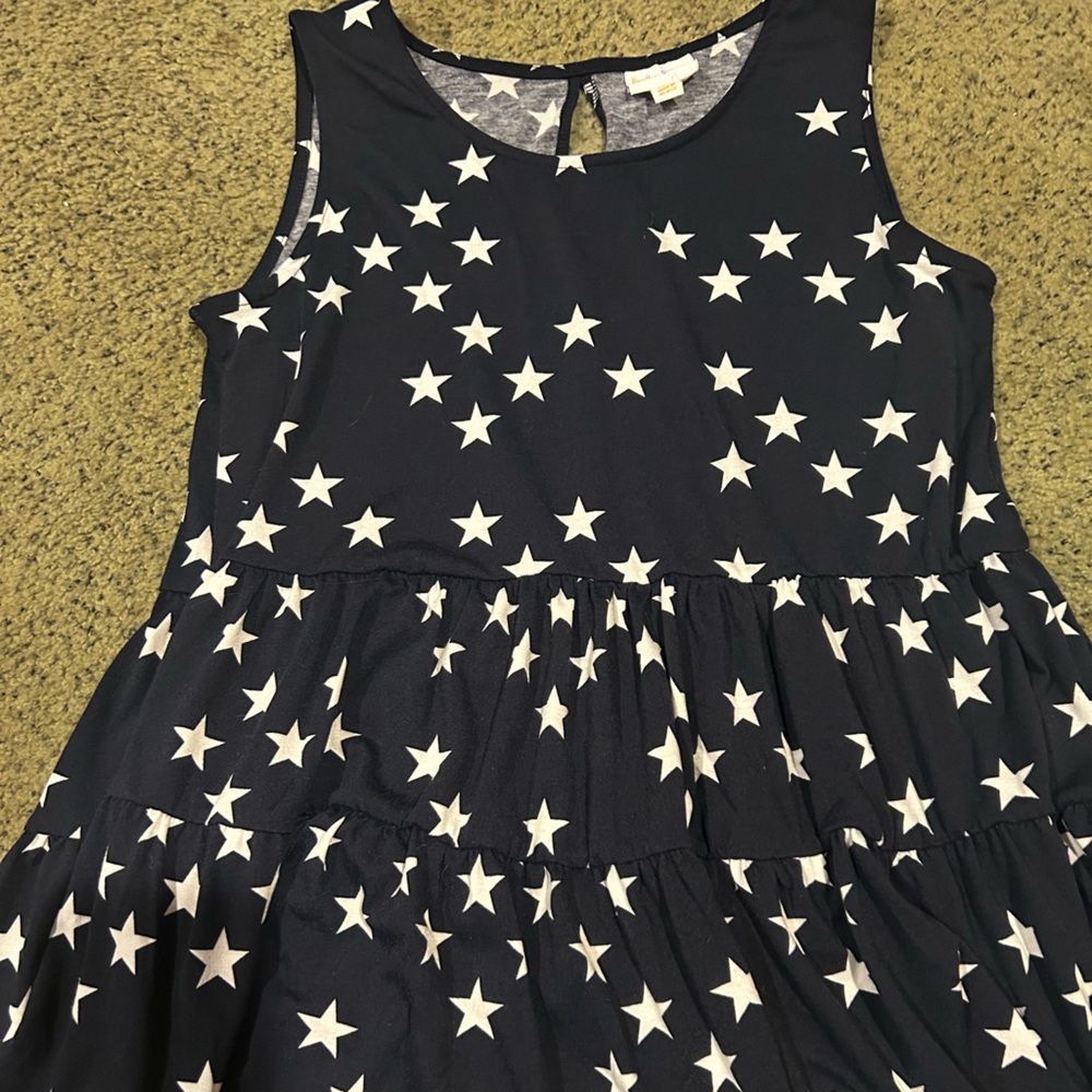 LuLaRoe Navy and White Star Tank Top
